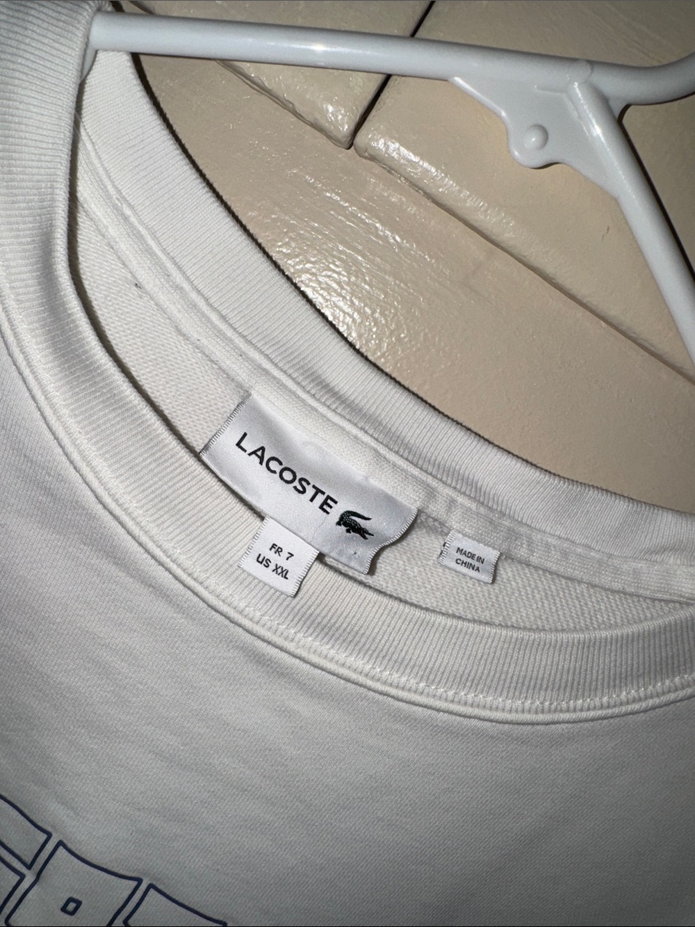 LACOSTE Men's Long Sleeve Wordplay Sweatshirt Size XXL - Picture 2 of 9